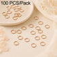 100 PCS/Pack Open Jump Ring for DIY Craft Jewelry Making, Flat-Cut Loop 0.8x6mm, Flat-Cut Loop 0.8x7mm, Flat-Cut Loop 0.9x6mm, Flat Open Loop 1.0x8mm, Flat-Cut Loop 1.2x8mm, Flat-Cut Loop 1.2x10mm