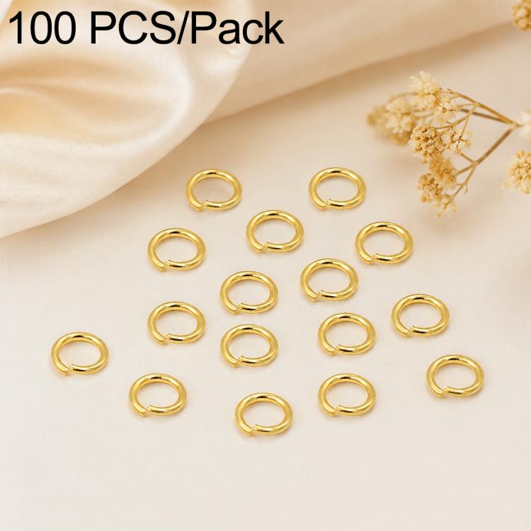 100 PCS/Pack Open Jump Ring for DIY Craft Jewelry Making, Flat-Cut Loop 0.8x6mm, Flat-Cut Loop 0.8x7mm, Flat-Cut Loop 0.9x6mm, Flat Open Loop 1.0x8mm, Flat-Cut Loop 1.2x8mm, Flat-Cut Loop 1.2x10mm