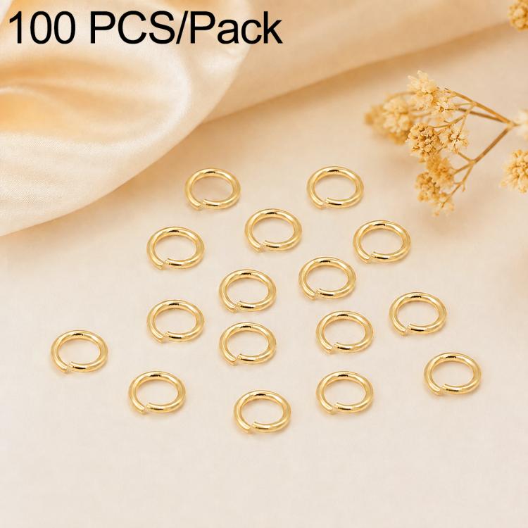 100 PCS/Pack Open Jump Ring for DIY Craft Jewelry Making, Flat-Cut Loop 0.8x6mm, Flat-Cut Loop 0.8x7mm, Flat-Cut Loop 0.9x6mm, Flat Open Loop 1.0x8mm, Flat-Cut Loop 1.2x8mm, Flat-Cut Loop 1.2x10mm