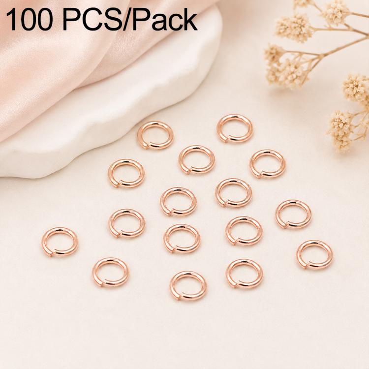100 PCS/Pack Open Jump Ring for DIY Craft Jewelry Making, Flat-Cut Loop 0.8x6mm, Flat-Cut Loop 0.8x7mm, Flat-Cut Loop 0.9x6mm, Flat Open Loop 1.0x8mm, Flat-Cut Loop 1.2x8mm, Flat-Cut Loop 1.2x10mm