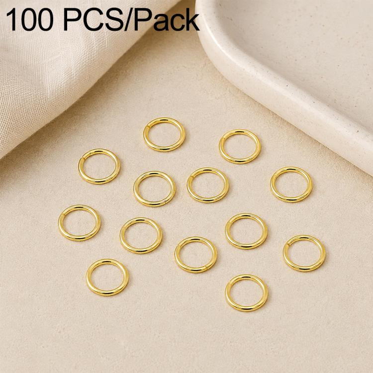 100 PCS/Pack Open Jump Ring for DIY Craft Jewelry Making, Flat-Cut Loop 0.8x6mm, Flat-Cut Loop 0.8x7mm, Flat-Cut Loop 0.9x6mm, Flat Open Loop 1.0x8mm, Flat-Cut Loop 1.2x8mm, Flat-Cut Loop 1.2x10mm