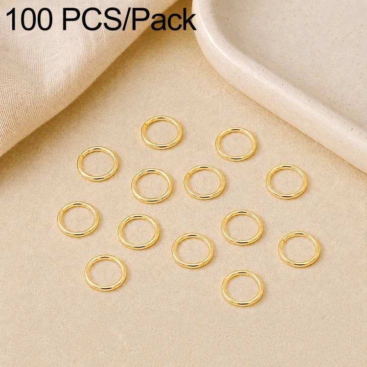 100 PCS/Pack Open Jump Ring for DIY Craft Jewelry Making, Flat-Cut Loop 0.8x6mm, Flat-Cut Loop 0.8x7mm, Flat-Cut Loop 0.9x6mm, Flat Open Loop 1.0x8mm, Flat-Cut Loop 1.2x8mm, Flat-Cut Loop 1.2x10mm