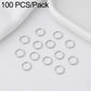 100 PCS/Pack Open Jump Ring for DIY Craft Jewelry Making, Flat-Cut Loop 0.8x6mm, Flat-Cut Loop 0.8x7mm, Flat-Cut Loop 0.9x6mm, Flat Open Loop 1.0x8mm, Flat-Cut Loop 1.2x8mm, Flat-Cut Loop 1.2x10mm
