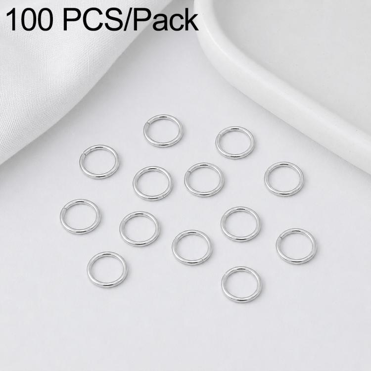 100 PCS/Pack Open Jump Ring for DIY Craft Jewelry Making, Flat-Cut Loop 0.8x6mm, Flat-Cut Loop 0.8x7mm, Flat-Cut Loop 0.9x6mm, Flat Open Loop 1.0x8mm, Flat-Cut Loop 1.2x8mm, Flat-Cut Loop 1.2x10mm