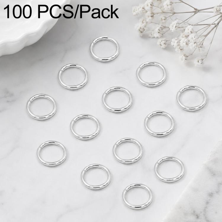 100 PCS/Pack Open Jump Ring for DIY Craft Jewelry Making, Flat-Cut Loop 0.8x6mm, Flat-Cut Loop 0.8x7mm, Flat-Cut Loop 0.9x6mm, Flat Open Loop 1.0x8mm, Flat-Cut Loop 1.2x8mm, Flat-Cut Loop 1.2x10mm