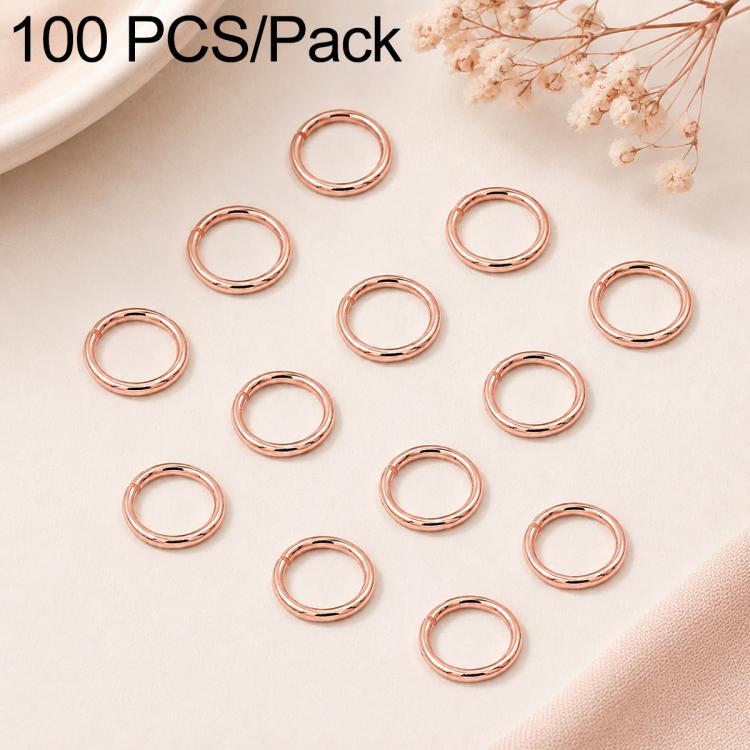 100 PCS/Pack Open Jump Ring for DIY Craft Jewelry Making, Flat-Cut Loop 0.8x6mm, Flat-Cut Loop 0.8x7mm, Flat-Cut Loop 0.9x6mm, Flat Open Loop 1.0x8mm, Flat-Cut Loop 1.2x8mm, Flat-Cut Loop 1.2x10mm