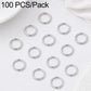 100 PCS/Pack Open Jump Ring for DIY Craft Jewelry Making, Flat-Cut Loop 0.8x6mm, Flat-Cut Loop 0.8x7mm, Flat-Cut Loop 0.9x6mm, Flat Open Loop 1.0x8mm, Flat-Cut Loop 1.2x8mm, Flat-Cut Loop 1.2x10mm
