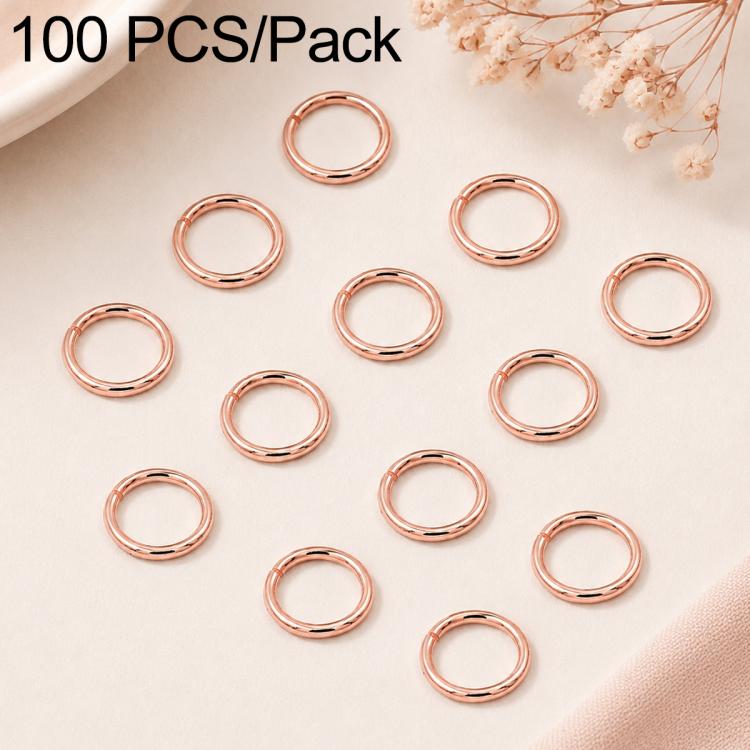 100 PCS/Pack Open Jump Ring for DIY Craft Jewelry Making, Flat-Cut Loop 0.8x6mm, Flat-Cut Loop 0.8x7mm, Flat-Cut Loop 0.9x6mm, Flat Open Loop 1.0x8mm, Flat-Cut Loop 1.2x8mm, Flat-Cut Loop 1.2x10mm