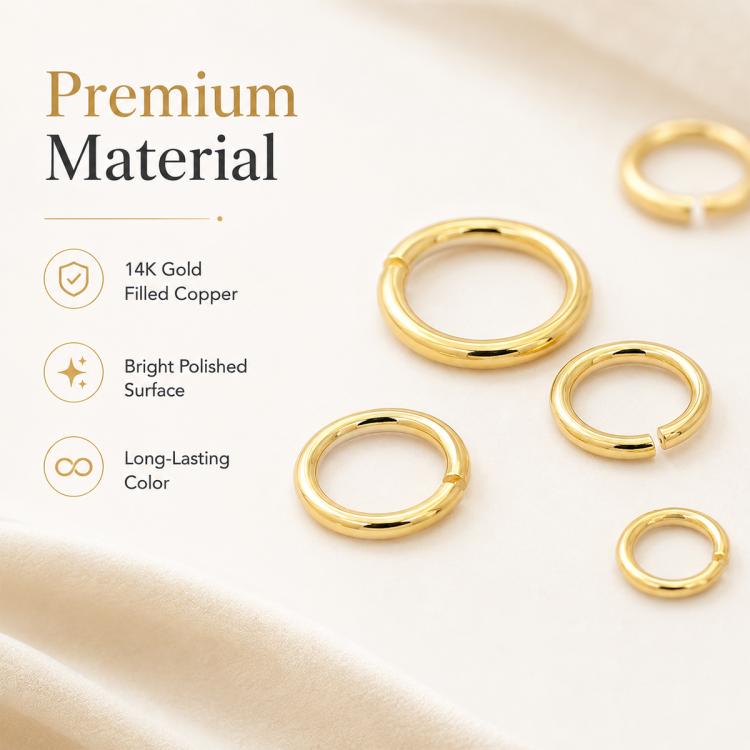 100 PCS/Pack Open Jump Ring for DIY Craft Jewelry Making, Flat-Cut Loop 0.8x6mm, Flat-Cut Loop 0.8x7mm, Flat-Cut Loop 0.9x6mm, Flat Open Loop 1.0x8mm, Flat-Cut Loop 1.2x8mm, Flat-Cut Loop 1.2x10mm