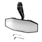 UTV center rear view mirror with black frame, tall support arm, and included mounting bolts