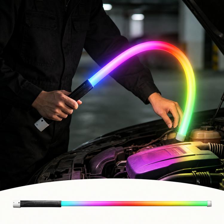 Car Repair Outdoor Multifunctional Portable Flexible LED Work Light, White Light, Multi-mode RGB