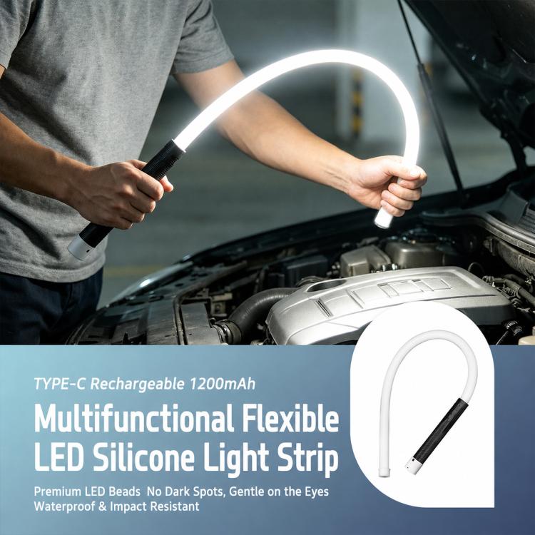 Car Repair Outdoor Multifunctional Portable Flexible LED Work Light, White Light, Multi-mode RGB