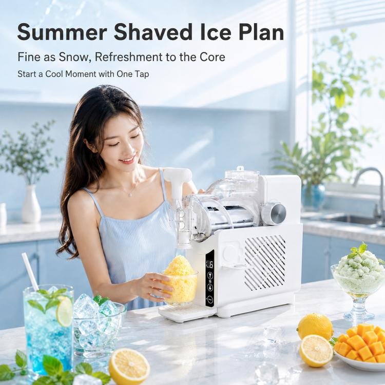 Fully Automatic Commercial-grade Large Capacity Shaved Ice Machine, US Plug, UK Plug, EU Plug