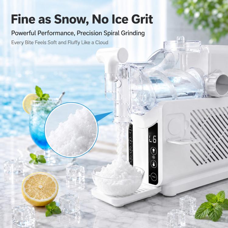 Fully Automatic Commercial-grade Large Capacity Shaved Ice Machine, US Plug, UK Plug, EU Plug