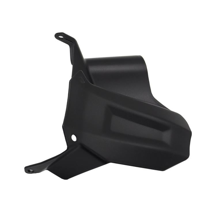 Motorcycle rear hugger wheel fender, matte black plastic guard with mounting holes