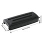Extended brake foot rest pedal, black ridged rubber pad with raised grip channels.