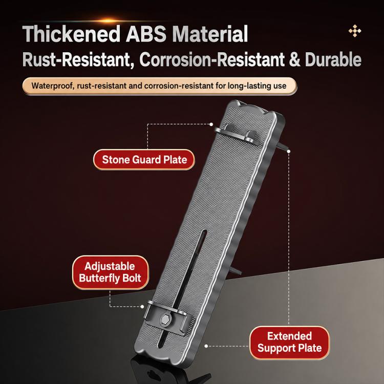 Adjustable anti-slip whetstone holder with ABS body, support plate and butterfly bolt