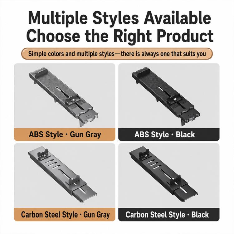 Assorted sink sharpening holders shown in gray and black styles