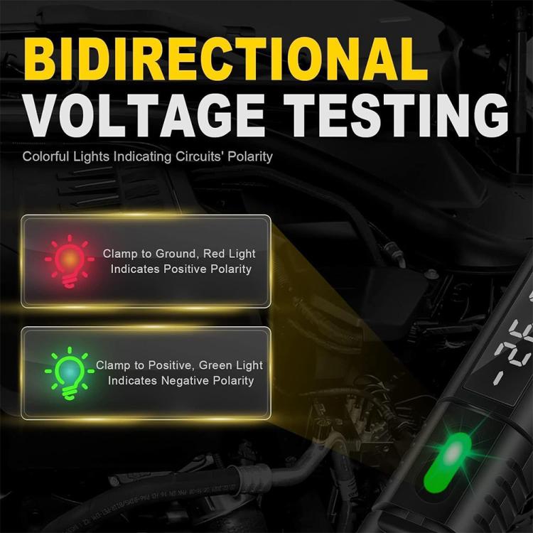 Automotive Circuit Tester with Polarity Indicator and Work Light