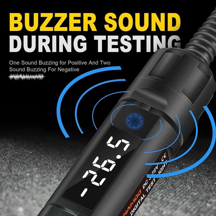Automotive Circuit Tester with Polarity Indicator and Work Light