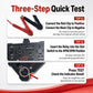 Automotive relay tester with red and black test clips and connected wiring leads
