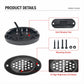 LED rock light diagram showing anti-vibration pad, mounting screws, and LED beads