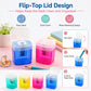 4 PCS/Pack Plastic Manual Single-hole Pencil Sharpener with Cap