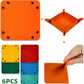Orange puzzle sorting tray set, shown stacked and cornered with attachment dots