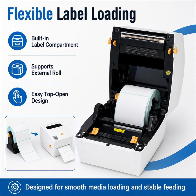 Xprinter XP-429B 4 inch Desktop Thermal Barcode Label Printer with Bluetooth and USB 2.0 Port