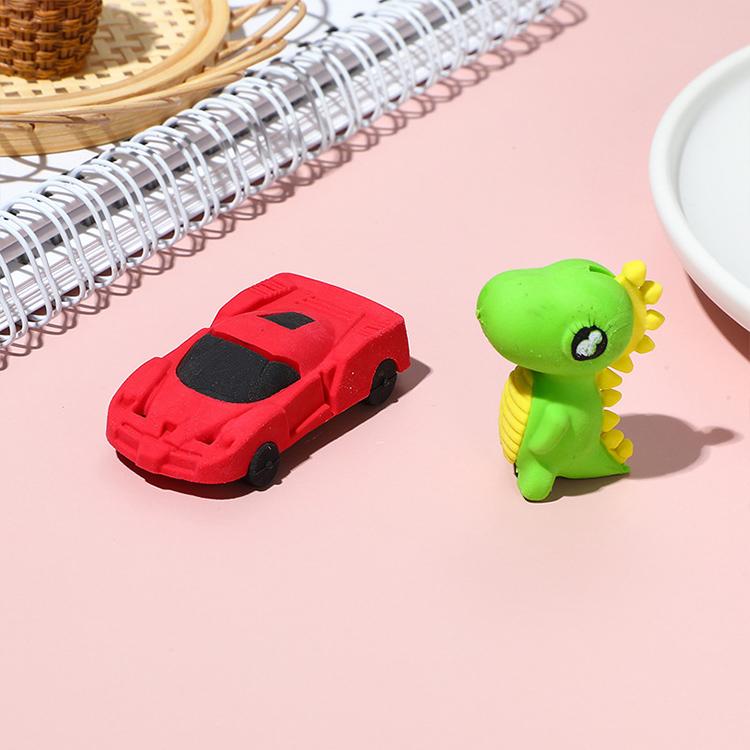 5 PCS/Pack Cute Cartoon Creative 3D No-Residue Eraser, Random Color Delivery