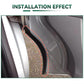 Black door seal strips installed along the car door edge near the sill