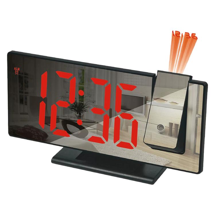 DS-3618LP LED Mirror Projection Electronic Clock Multifunctional Large Display Digital Alarm Clock