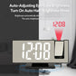 DS-3618LP LED Mirror Projection Electronic Clock Multifunctional Large Display Digital Alarm Clock