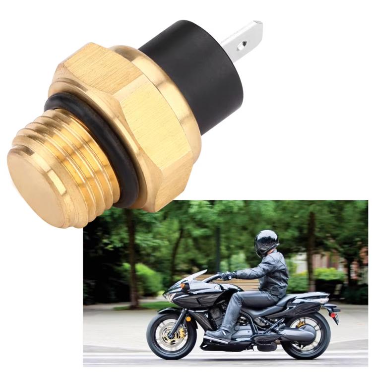 Brass temperature switch sensor with black insulator and metal spade terminal