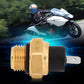 Brass temperature switch sensor with black connector and metal mounting tab