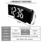 DS-3621LP Multifunctional Alarm Clock, 180 Degree Rotating Projection LED Display Electronic Clock