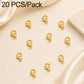 Gold-plated lobster clasp connectors with spring buckle, 20-piece assortment