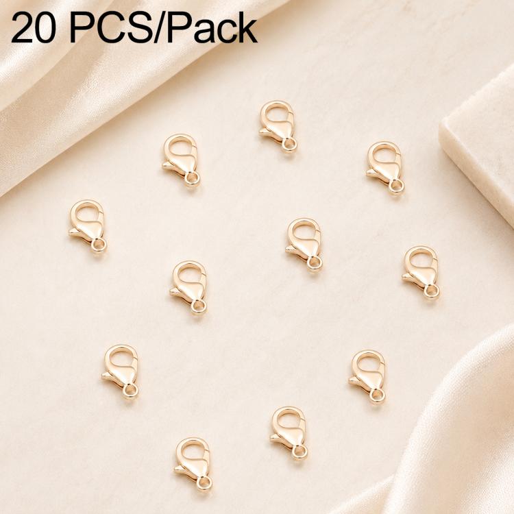 20-pack gold-tone lobster clasp spring connectors for bracelet and necklace DIY