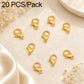Gold-plated lobster clasp spring hook closures, scattered set of 20 pieces