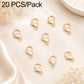 20-pack gold-tone lobster clasp spring connectors with secure hook closure