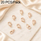 20-pack champagne-gold lobster clasp spring connectors for necklace bracelets