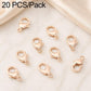 20-pack rose-gold lobster clasp spring connectors with hinged clasp hooks