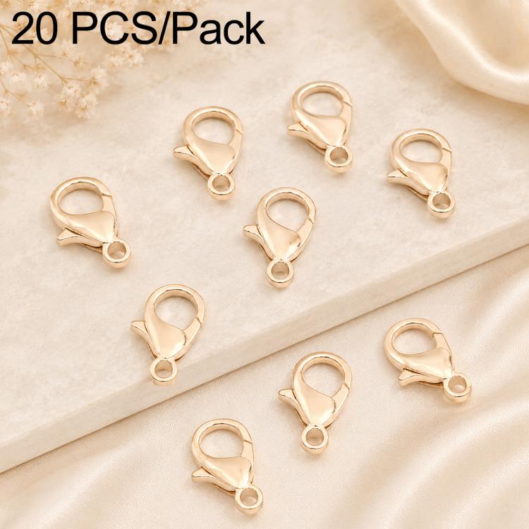 20-pack gold-tone lobster clasp spring connectors for DIY jewelry fastening