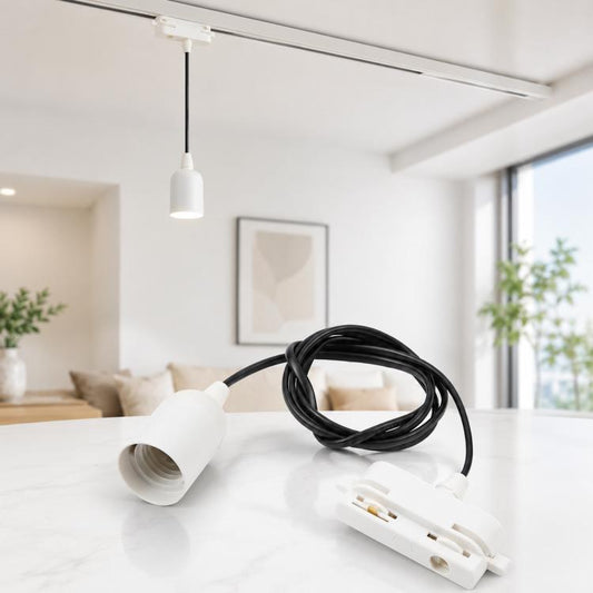 2-Wire Track Lamp Holder with 88cm Cable, E14, E27