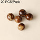 Natural brown round seed beads with speckled pattern and small center holes