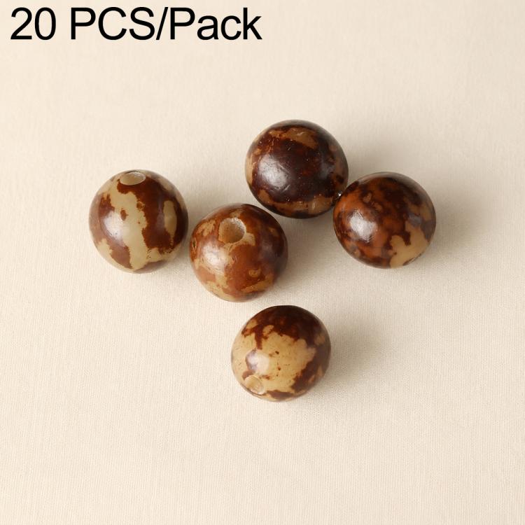 Natural brown round seed beads with speckled pattern and small center holes