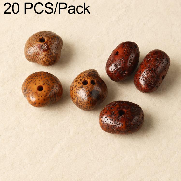 Reddish-brown speckled oval beads with small holes for bracelet and craft projects