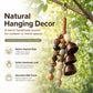 Natural hanging decor charm with mixed seed beads and coconut shell bell bells