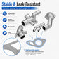 Metal coolant hose connector kit with gasket for tight sealing and secure connections