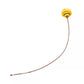 Engine oil dipstick with yellow cap and brown wire, end probe